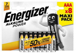 Energizer Power alkáli mikro elem AAA B8 - 8db/bliszter (ENE-EPAAAB8) - megatool