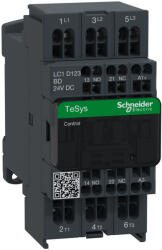 Schneider Electric TeSys D - LC1D123BD - DC mágneskapcsoló, 5, 5kW/12A (400V, AC3) , rugós csatlakozás, 1Z+1NY (LC1D123BD)
