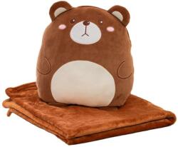 Flippy 2 az 1-ben ágytakaró vagy kanapé, Flippy, Medve játékmodell takaró tárolóhellyel, Mikroszálas, 1x1, 7 m, Barna (133434)