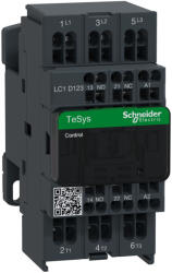 Schneider Electric TeSys D - LC1D123M7 - AC mágneskapcsoló, 5, 5kW/12A (400V, AC3) , rugós csatlakozás, 1Z+1NY (LC1D123M7)
