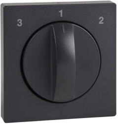 Schneider Electric Merten System M - MTN437114 -Fedlap, forgatógombos ventilátor kapcsolóhoz, System-M, antracit (MTN437114)