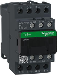 Schneider Electric TeSys D - LC1DT25BD - DC mágneskapcsoló, 25A (AC1) , csavaros csatlakozású, 4Z pólus (LC1DT25BD)