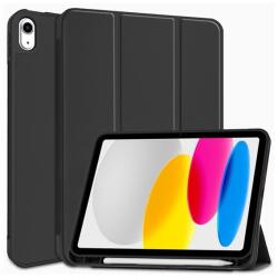Gigapack tabletvédő álló, bőr hatású, aktív flip, oldalra nyíló, trifold, asztali tartó, ceruza tartó, fekete, kompatibilis: Apple IPAD 11, 2025, / IPAD 10.9, 2022 (GP-133371)