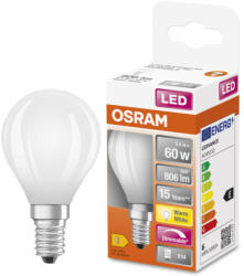 OSRAM E14 LED SStar kisgömb 5, 5W 806lm 2700K melegfehér, szabályozható 320° opál - 60W izzó helyett (4058075447837)