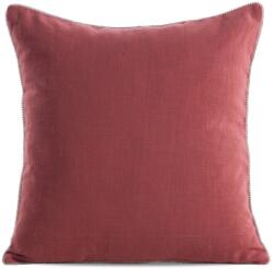 Eurofirany Len egyszínű párnahuzat dekoratív köves szegéllyel Piros 43x43 cm (HS415476)