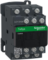Schneider Electric TeSys D - LC1D126M7 - Mágneskapcsoló, 12A, 220VAC, sarus (LC1D126M7)