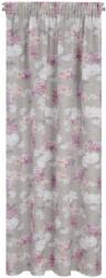 Eurofirany SHERRY függöny virágmintával 140x300 Rejansa, ezüst (410672)