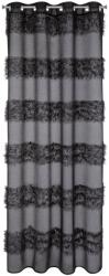 Eurofirany Függöny MARGARET gyűrűkkel 140 x 250 cm Eurofirany fekete (453361)