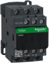 Schneider Electric TeSys D - LC1D12E7 - AC mágneskapcsoló, 5, 5kW/12A (400V, AC3) , csavaros csatlakozás, 1Z+1NY (LC1D12E7)