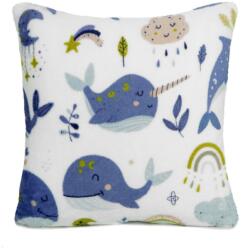  Bálna díszpárna, Poliészter, 40x40 cm, Többszínű (2339210)