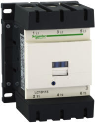 Schneider Electric Schneider LC1-D mágneskapcsoló 115A/55kW 440V AC 1Z+1NY (400V, AC3) csavaros 50/60Hz TeSys D LC1D115R7 (LC1D115R7)