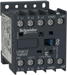 Schneider Electric TeSys K - LP4K1210BW3 - 1, 5W tekercsteljesítményű mágneskapcsoló 12A, 1 záró, DC, 1, 5 W (LP4K1210BW3)