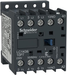 Schneider Electric TeSys K - LC1K1210Q7 - Mágneskapcsoló 12A, 1 záró, AC, 50/60 Hz (LC1K1210Q7)