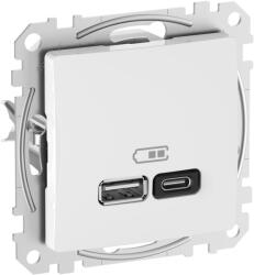 Schneider Electric Sedna Design & Elements - SDD111404 - Dupla USB gyorstöltő, A+C, 45W, fehér (SDD111404)