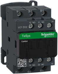 Schneider Electric TeSys D - LC1D12E5 - LC1D AC mágneskapcsoló, 5, 5kW/12A (400V, AC3) , csavaros csatlakozás, 1Z+1NY, 48VAC tekercsfeszültség, 50Hz (LC1D12E5)