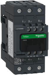 Schneider Electric TeSys D - LC1D40AD5 - LC1D AC mágneskapcsoló EVERLINK (AC3, 400V 40A) , 42VAC tekercsfeszültség, 50Hz (LC1D40AD5)