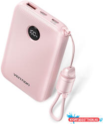 Vention FKAP0-C 10000mah, (rózsaszín, 22, 5W), powerbank (FKAP0-C) - nyomtassotthon