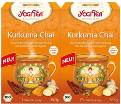 YOGI TEA 2x Bio kurkuma tea készlet, 17 tasak, 34 g