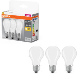OSRAM E27 LED kisgömb, 4, 2W, 470 lm, 2700 K, melegfehér, opál üveg-40 W izzó helyett, 3 darabos - Base Classic P (4058075113022)