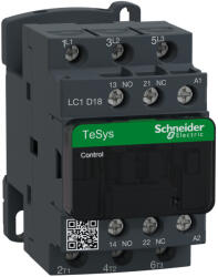 Schneider Electric TeSys D - LC1D18D7 - AC mágneskapcsoló, 7, 5kW/18A (400V, AC3) , csavaros csatlakozás, 1Z+1NY (LC1D18D7)