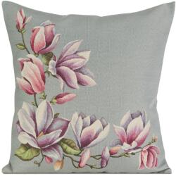 Eurofirany Dekoratív faliszőnyeg párnahuzat 45x45 Eurofirany szürke magnóliákkal