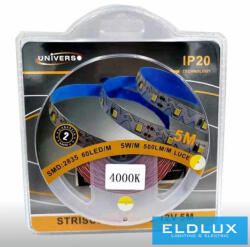 UNIVERSO Hajlítható LED szalag 12v 2835-60D-5w-500lm/M 4000k IP20 5M (3615504624)
