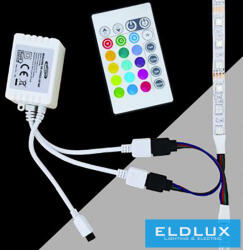 UNIVERSO RGB LED szalaghoz vezérlő infrás távirányítóval 12v max: 4A-5m (3787250352)