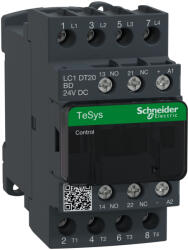 Schneider Electric TeSys D - LC1DT20BD - DC mágneskapcsoló, 20A (AC1) , csavaros csatlakozású, 4Z pólus (LC1DT20BD)