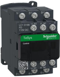 Schneider Electric Schneider mágneskapcsoló - 3P(3 NO) - AC-3 - < = 440 V 18 A - 110 V DC tekercs (TeSys) (LC1D186FD)