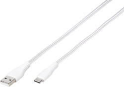 Vivanco USB-C - USB-A Kábel - 1, 5m, Fehér, Adat- és Töltőkábel