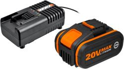 WORX 20 V / 4, 0 Ah akkumulátor WA3553 + 2, 0 A töltő WA3880 (WA3604)