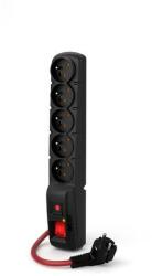  F5 Hálózati hosszabbító kábel, Acar, Túlfeszültség védelem, 16 A, 1, 5 m, Fekete