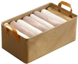 Flippy tárolódoboz, ruháknak, holmiknak, textilből, fém kerettel, oldalsó fogantyúkkal, téglalap alakú, 47 x 28 x 20 cm, űrtartalom 26 l, khaki (134350)