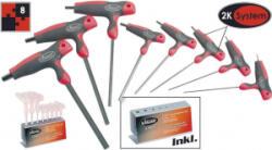 VIGOR Hatszögkulcs készlet, T markolattal (V1409) (V1409)