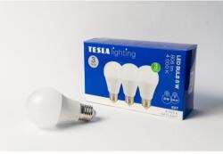 TESLA Tesla BULB E27, 8 W, 230 V, 806 lm, 25 000 h, 4000K nappali fehér, 220°, 3 db a csomagban (BL270840-3PACK)