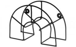  Fali Tömlőtartó - 26x11x19 cm, Fém, Fekete