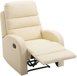 Homcom dönthető fotel, Környezetbarát bőr, 80x166x75cm, Krém