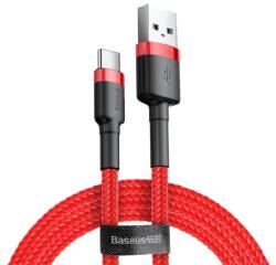 Baseus CAFULE adatkábel (USB - Type-C, 3A, 20W, PD gyorstöltő 3.0, 50cm, cipőfűző) PIROS