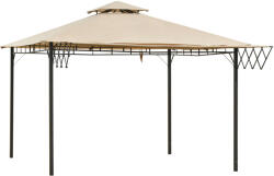 Outsunny kerti pavilon sátor, fém / poliészter, 3, 25x3, 25m, világosbarna