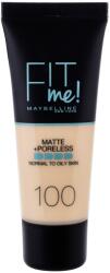 Maybelline Fit Me! Matte + Poreless mattító make-up normál és zsíros bőrre 30 ml 100 Warm Ivory