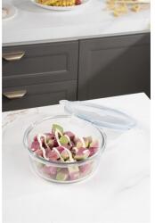 TOO KT-90 üveg 950 ml-es hőálló kerek ételtároló csatolható műanyag tetővel (KT-90) - officedepot