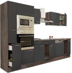 Leziter 310 Yorki Konyhablokk - Yorki Tölgy Korpusz, Selyemfényű Antracit Front