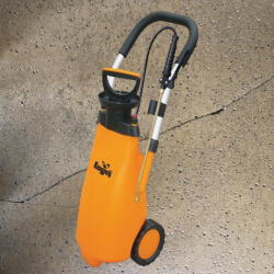 Kingjet WS permetező, 12 liter, sárga, gurulós, állítható szórófejjel, könnyen mozgatható