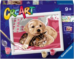 Ravensburger Set de pictură după numere Ravensburger CreArt - Prietenii păturii (7020210)