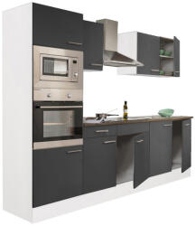 Leziter Yorki 270 Konyhablokk - Fehér Korpusszal, Selyemfényű Antracit Front