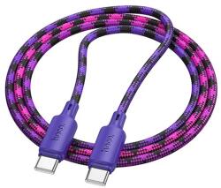 hoco. X116 cablu de date (Tip-C - Tip-C, 60W, încărcător rapid PD 3.0, 100cm, șiret) LILA (X116_C_C_P)