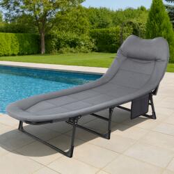 aga Kemping összecsukható napozóágy Aga DS593-GRY Szürke (DS593-GRY)