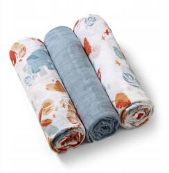 BabyOno Muszlin pelenka Babyono 3db 70 x 70 cm kék árnyalatok (348/07)