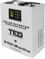 TED Invertor fotovoltaic Off-grid monofazat TED003898, 5100 VA, 3500 W, MPPT, 2 prize (TED003898)