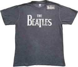 The Beatles Drop T Logo Snow Wash Charcoal Grey L Ing (BEATSWASH04MC03)